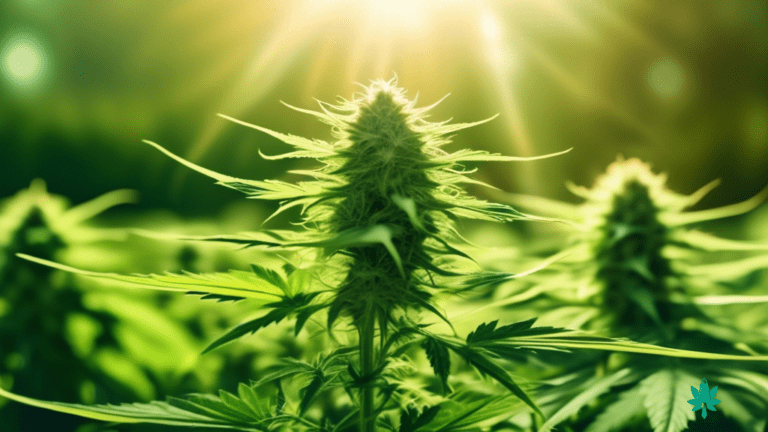 Sun-kissed cannabis field glistening in natural light, highlighting the potential of cannabis social bookmarking for link-boosting.
